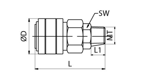 One Touch Quick Coupling Coupler Nitto Type Sf N Pneumatic Quick