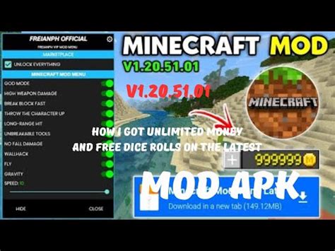 Minecraft Mod Apk Menu With Unlimited Minecoins And All Skins Unlocked