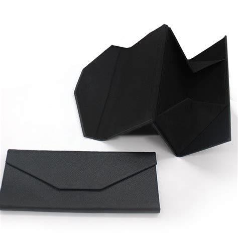 Custom Triangle Pu Leather Glasses Case Sunglasses Folding Packaging Boxes Eye Glass Cases