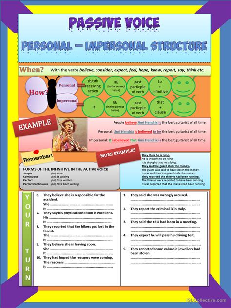 Passive Voice Personal And Impersonal Structure Pdf Perfect Grammar Linguistics