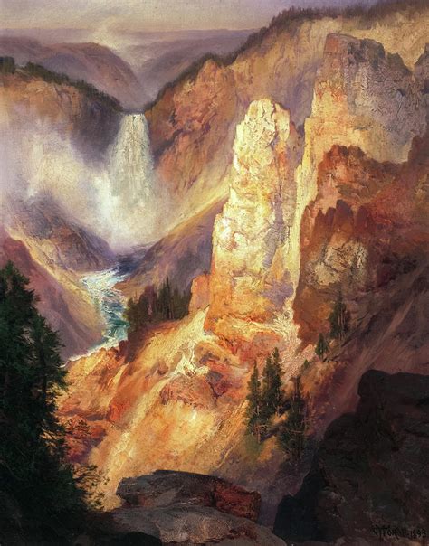 Grand Canyon Of The Yellowstone 1893 Painting By Thomas Moran