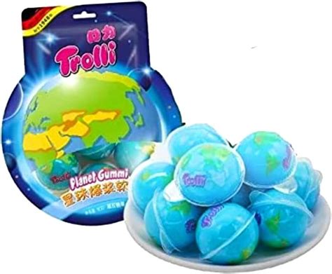 Jp トローリ プラネットグミ 5個入り 90g Trolli 地球グミ お菓子 グミ 地球グミ1袋セット