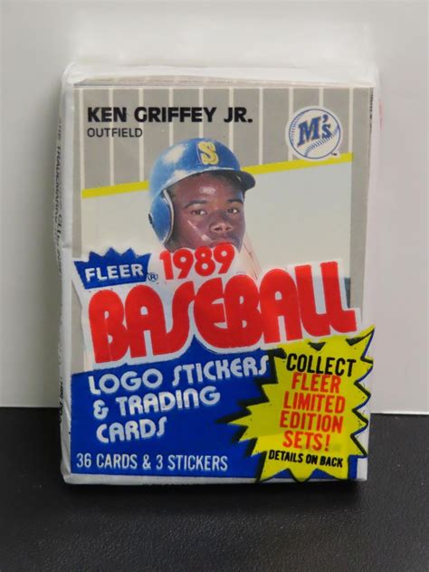 Fleer Mlb Baseball Unopened Sealed Cello Pack Ken Griffey Jr