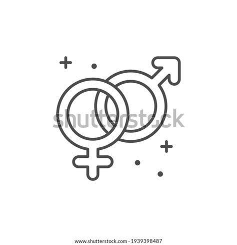 Male Female Sex Line Outline Icon Stock Vector Royalty Free