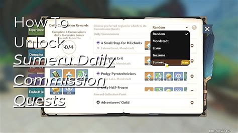 How To Unlock Sumeru Daily Commission Quests Genshin Impact Youtube