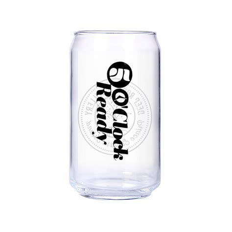 5 O Clock Ready Beer Can Glass 16oz Deep Roots Distillery