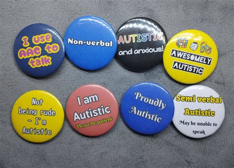 Autism Awareness Badges Autism Neurodiverse Autistic Etsy