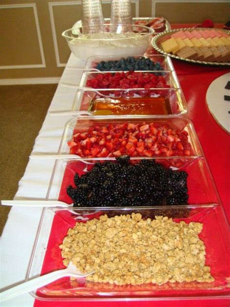 Pin By Marjorie R On Jordan Themed Baby Shower Parfait Bar Yogurt