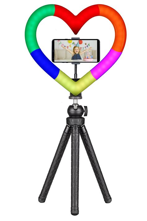 10 Inch Heart Shaped Rainbow Ring Light Kit Tocad America