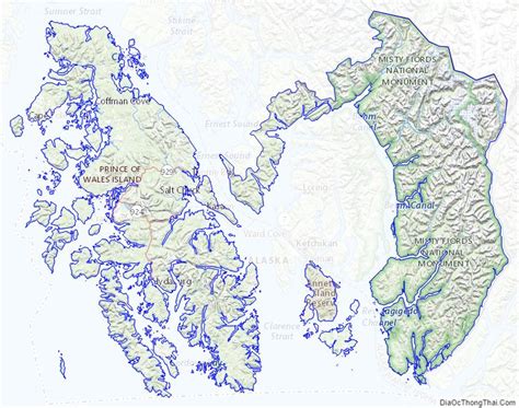 Map of Prince of Wales-Hyder Census Area, Alaska