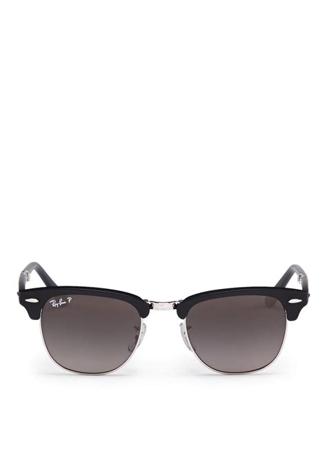 Lyst Ray Ban Clubmaster Folding Browline Sunglasses In Black