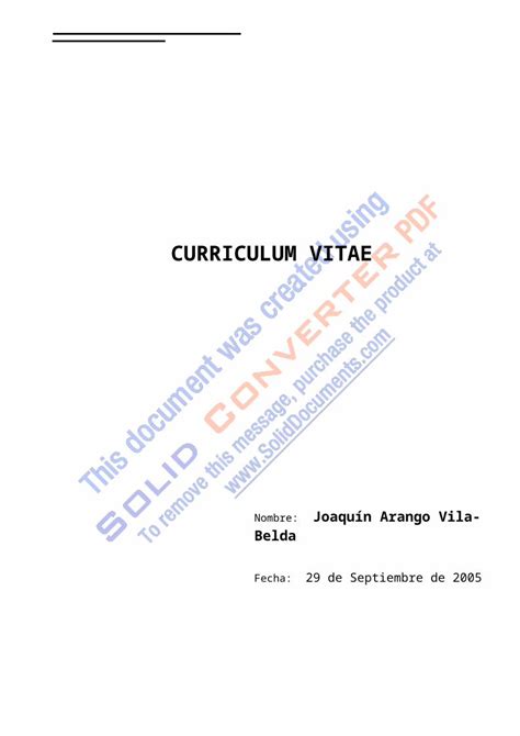 Doc Ejemplo Curriculum Vitae Dokumen Tips