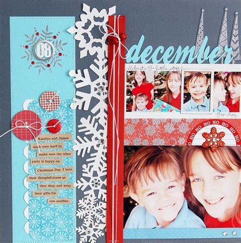 a scrapbook page with an image of two children