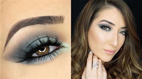 Teal Smokey Cat Eye Makeup Tutorial Youtube