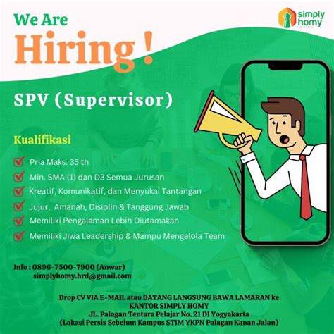 Lowongan Kerja Spv Supervisor Di Simply Homy Guest House Lokerjogja Id