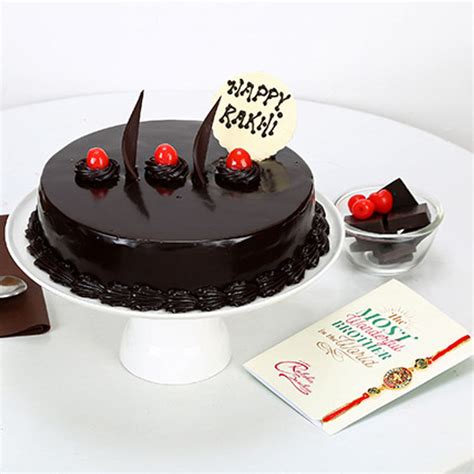 Buy Send Truffle Cake With Rakhi Half Kg Online FNP