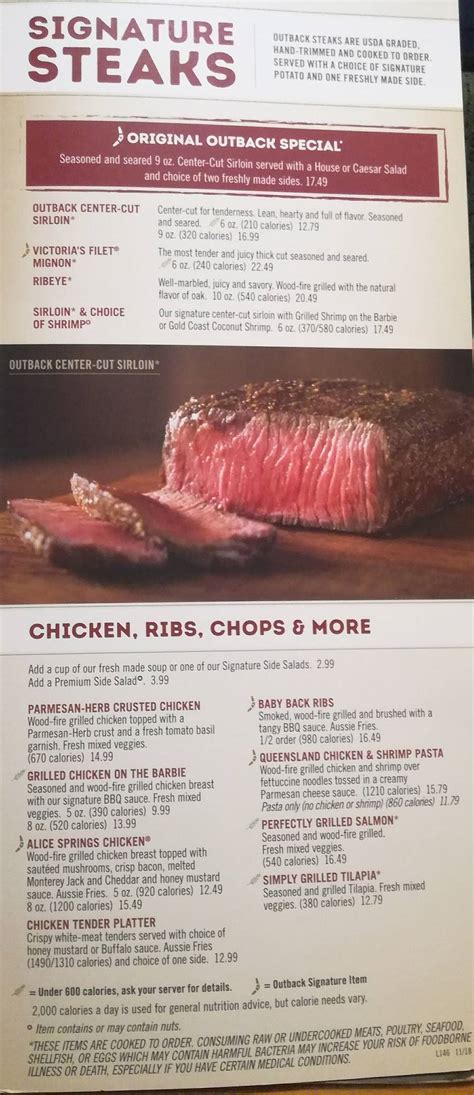 Menu At Outback Steakhouse Melbourne W New Haven Ave