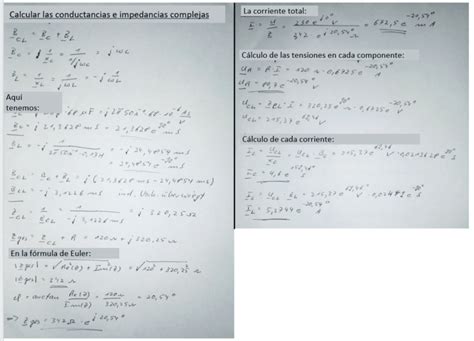 Resolver circuitos de CA con números complejos Ejercicios