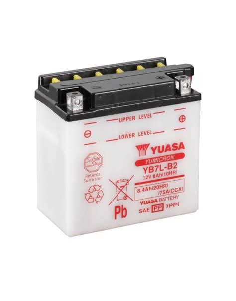 Batería Yuasa YB7L B2 Dry charged sin electrolito