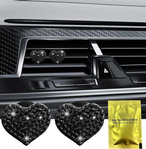 Amazon Suvnie Pcs Car Air Vent Clip Bling Heart Shaped Diffuser