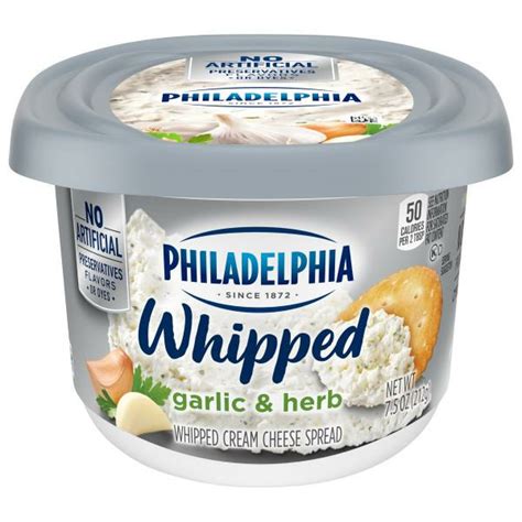 Philadelphia Garlic Herb Whipped Cream Cheese Spread The Loaded