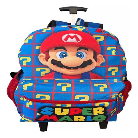 Mochila Juvenil Mario Bros Filme Meninos Rodinhas Escolar Shopee Brasil