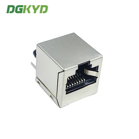 180 Degree Vertical Entry 10 100 Base Magnetic RJ45 Connector Module