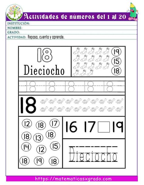 Actividades De Conteo Con N Meros Del Al Para Preescolar