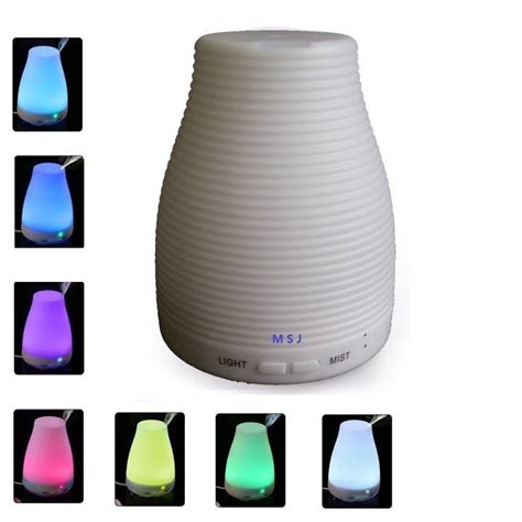 Essential Oil Diffuser 120ml Aromatherapy Ultrasonic Cool Mist Aroma Humidifier With 7 Color Led