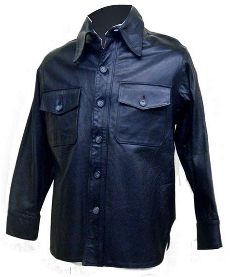 Lambskin Leather Shirt Custom Made Style Ls016 For Sale