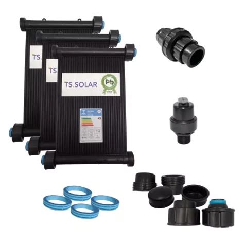 Kit Aquecedor Solar Piscina Ts Solar Placas M V Lvulas