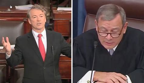 Sen Rand Paul Storms Out Of Senate To Tweet After Chief Justice John