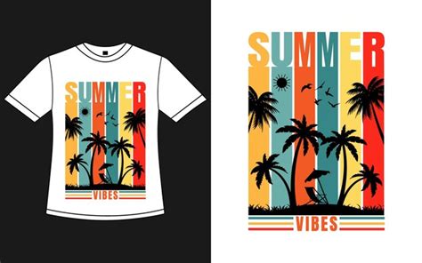 Premium Vector Summer Vibes Tshirt Design Template Vector Image