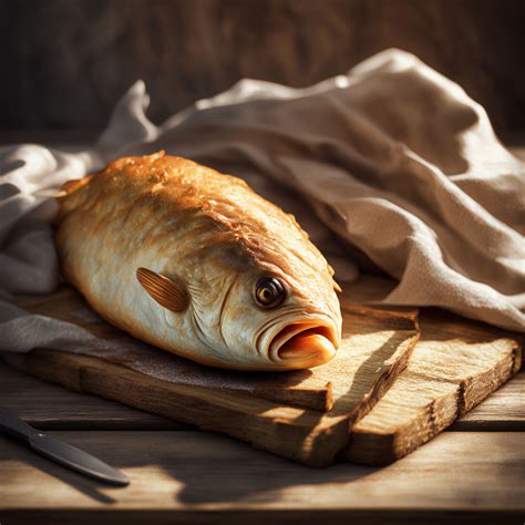 Freshly baked fish-shaped bread by 김분자 - Playground