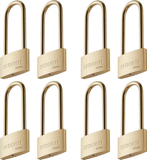 SEDORTI Weather Proof Lock Keyed Alike Solid Brass Padlocks With Long