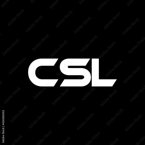 CSL Letter Logo Design With Black Background In Illustrator Vector