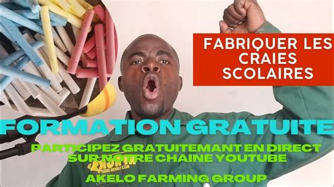 Fabrication Des Craies Scolaires Formation Gratuite Youtube