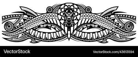 Tribal art tattoo sleeve in polynesian style Vector Image