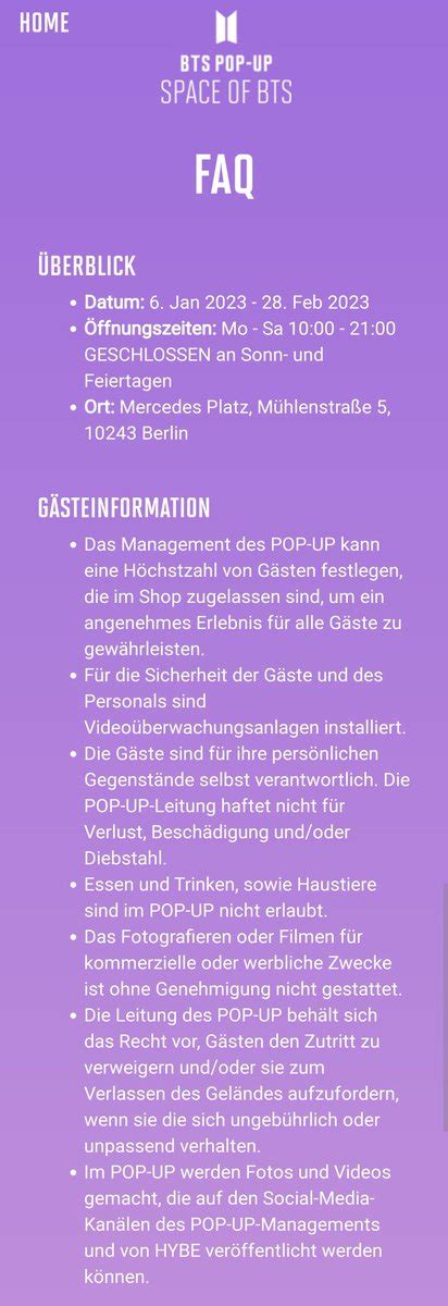 Bts Merch On Twitter Bts Pop Up Space Of Bts In Berlin Datum