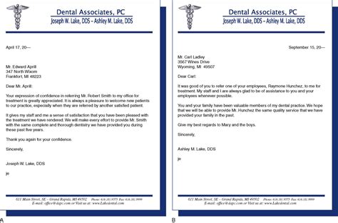 Sample Dental Letters To Patients