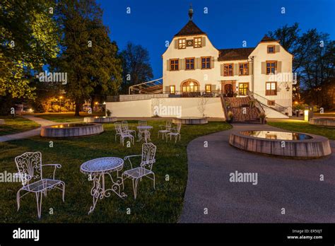 evening  binningen castle switzerland stock photo alamy