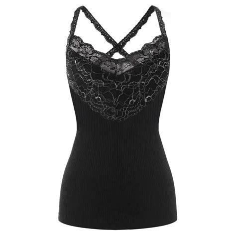 Buy Feitong Tank Top Women 2018 Black Sexy Top Lace