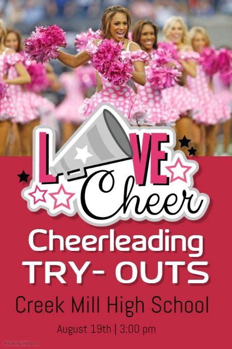 Cheerleading Poster Templates Postermywall Poster Template