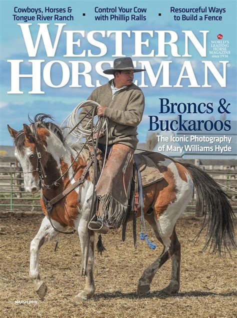 March 2019 Issue - Table of Contents - Western Horseman