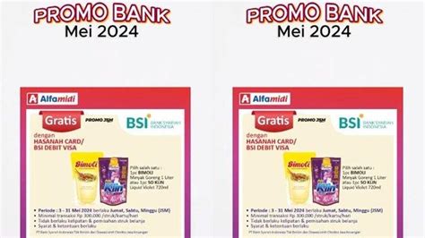 Katalog Promo Alfamidi Hari Ini Mei Bayar Pakai Debit Bsi Beli