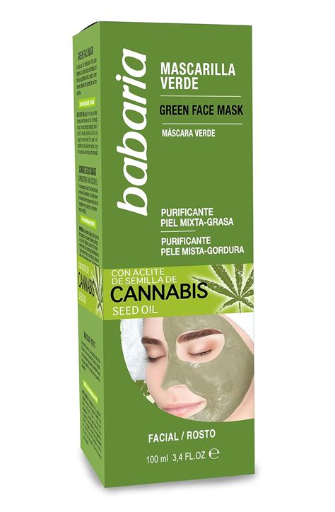 Babaria Cannabis Mascarilla Verde Facial Piel Mixta Grasa Blanco