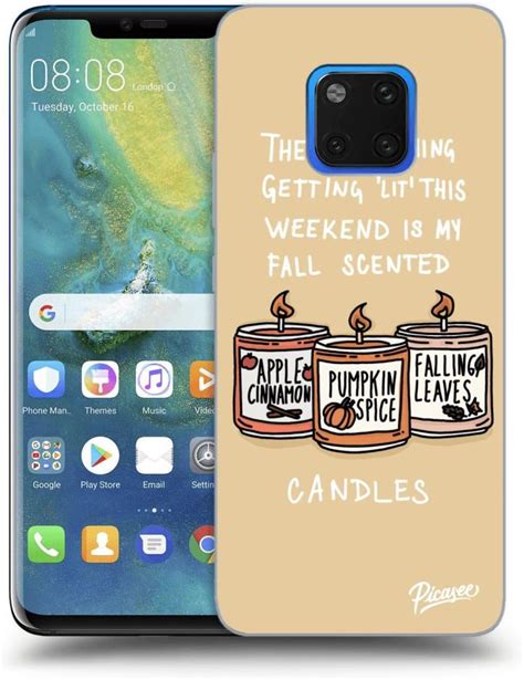 Silikonowe Czarne Etui Na Huawei Mate Pro Candles Etui Na