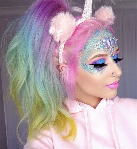 41 Most Jaw Dropping Halloween Makeup Ideas That Are Still Pretty Unicorn Makeup Click Though