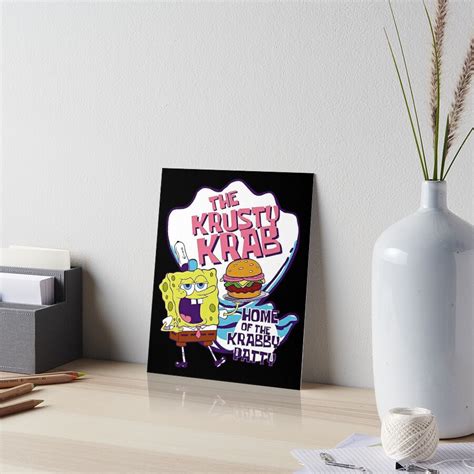 Spongebob The Krusty Krab Home Of The Krabby Patty Art Board Print