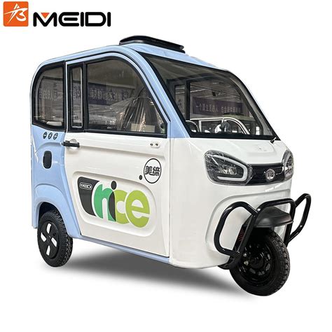 Meidi New Three Wheel Two Doors Full Closed Passenger Trike Electric